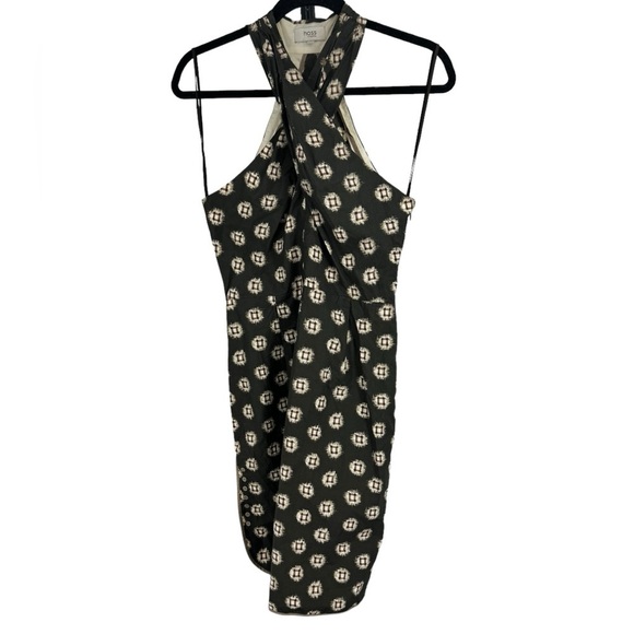 Hoss Intropia front cross straps midi sundress with print 36 - Picture 1 of 6